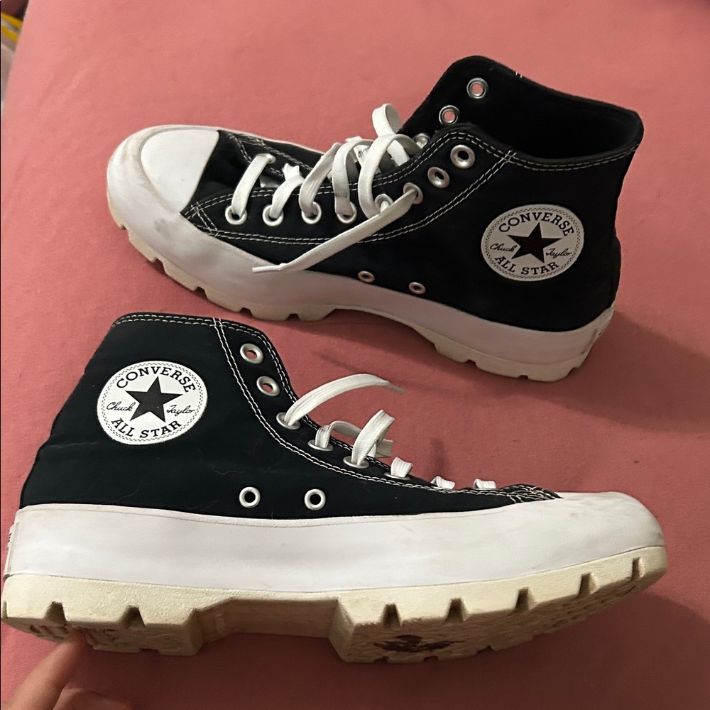 Converse Black and White High-Top All Star Sneakers